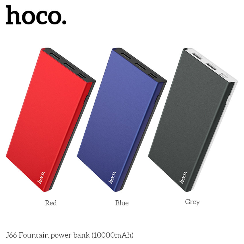 HOCO J66 Mobile Power Supply High Speed Charging For 7/7 Plus/6S/6S Plus/6 Plus/6/SE (2020)/ 11/ 11Pro/11ProMax/XsMax,/XR/ XS/X/8/8 Plus/ AirPods/Ipad/Samsung/LG/HTC/Huawei/Moto/xiao MI and More (Lithium Polymer 10000mAh)