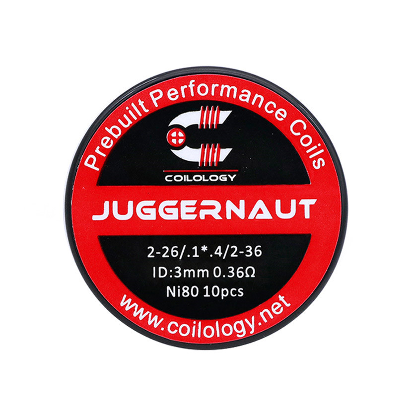 [Anniversary Sale, 10packs Limited] 10pcs Coilology Juggernaut Prebuilt Coil (26ga+36ga)*2+38ga*26ga