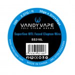 10ft SS316L Superfine MTL Fused Clapton Wire 30ga*2(=)+38ga (2.37ohm/ft)