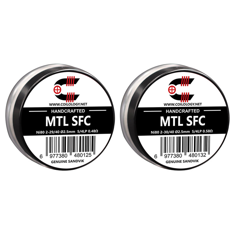 2pcs Coilology Pre-built Ni80 MTL SFC Coil with Cotton