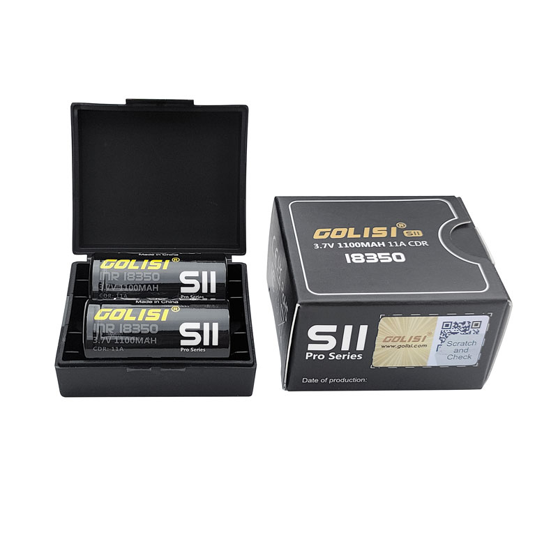 2pcs Golisi S11 INR 18350 1100mAh 20A Li-ion Rechargeable Battery