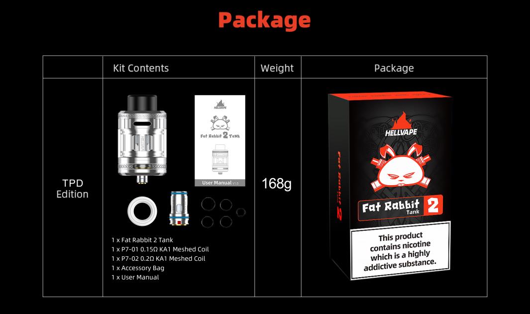 Hellvape Fat Rabbit 2 Tank Atomizer 5ml