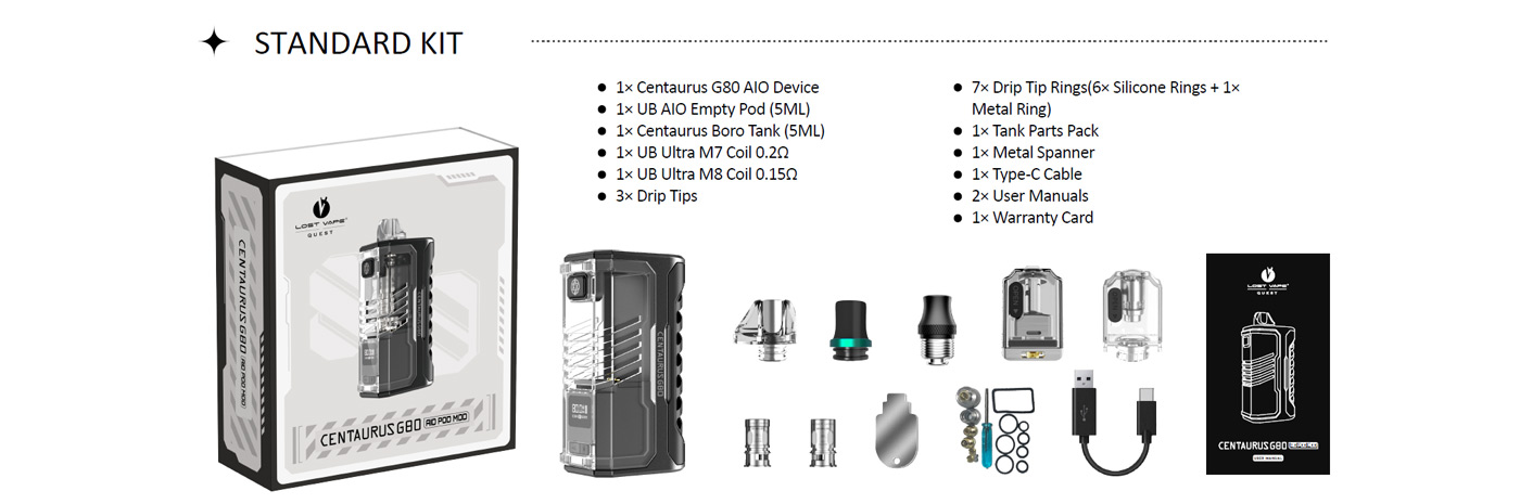 Lost Vape Centaurus G80 AIO Kit