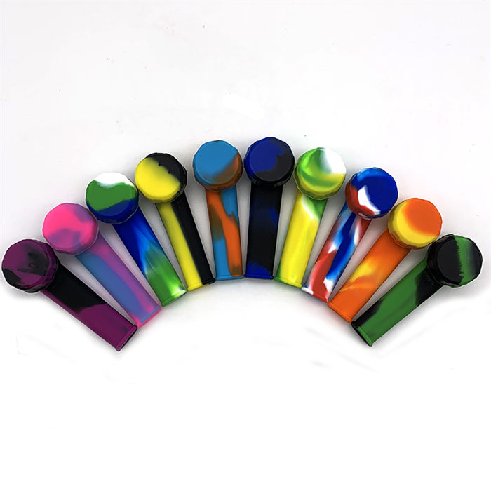 Silicone Spoon Pipe with Glass Bowl and Silicone Lid
